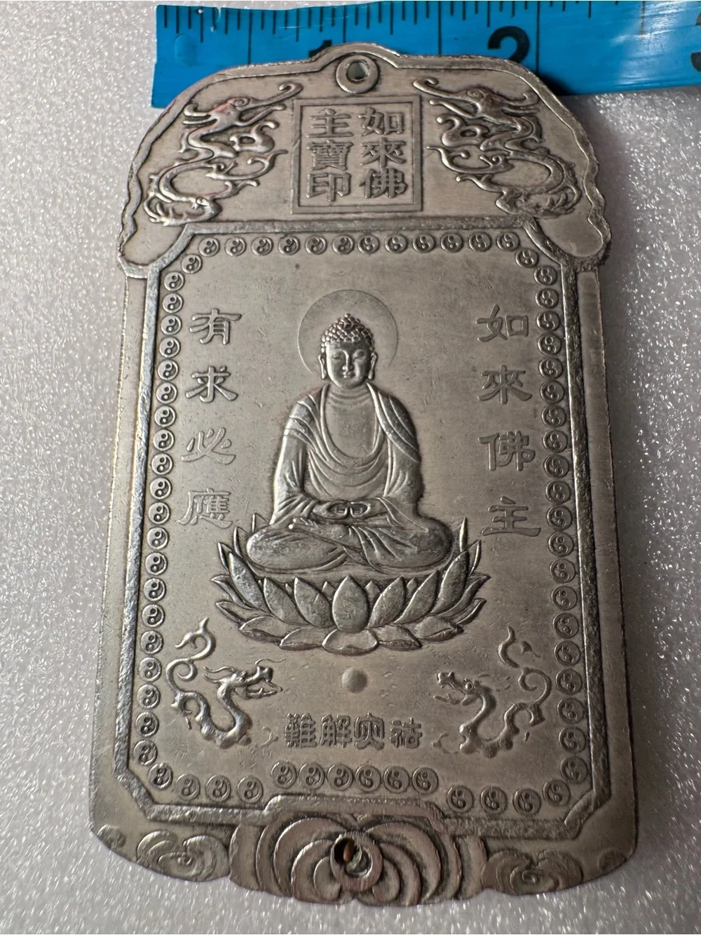 Silver Buddha Wall Plaque - Decorative Home Wall Decor